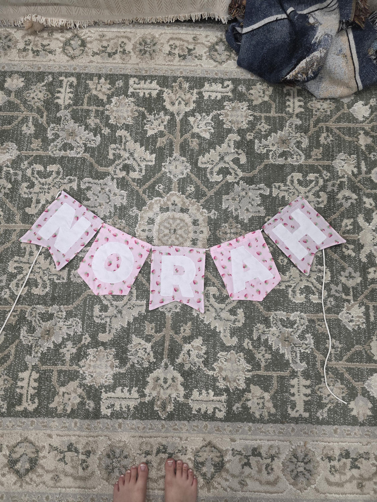 Personalized Name Banner - Handmade - Custom Quilt Banner