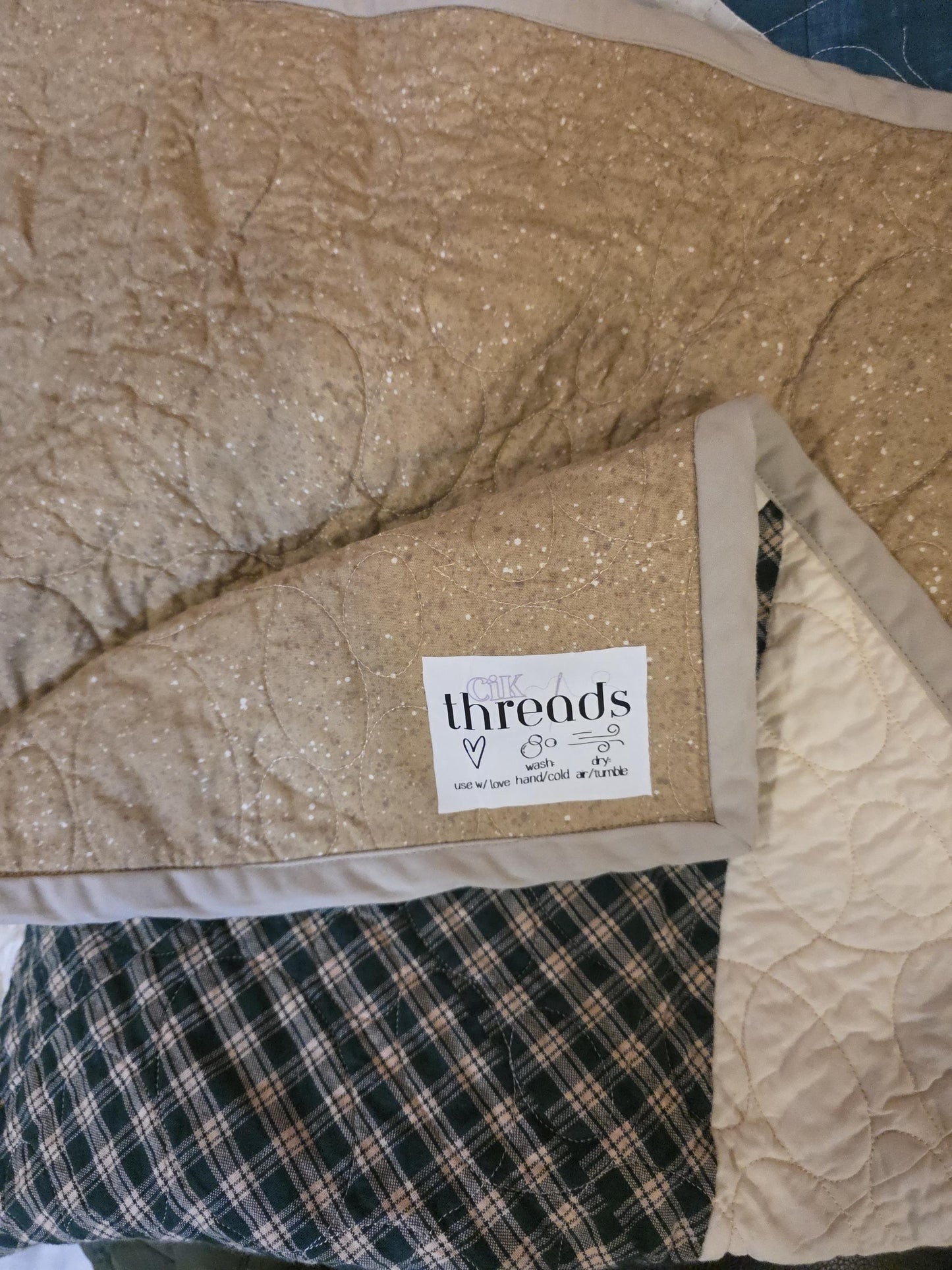 Baby Quilt Teddy Bear|Patchwork|(29"x29")Handmade Heirloom Quilt